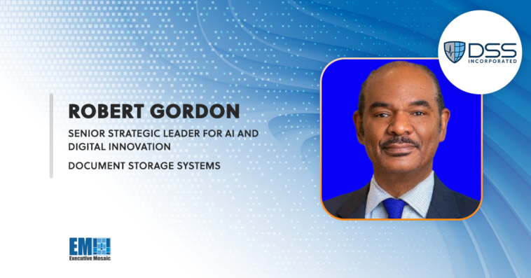 Robert Gordon Appointed AI, Digital Innovation Senior Strategic Leader at DSS